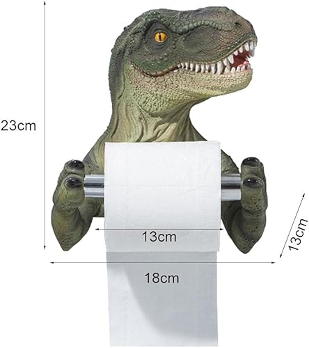 Eeneme Porte-papier toilette mural créatif en forme de dinosaure pour salle de bain - Nail Gallerys