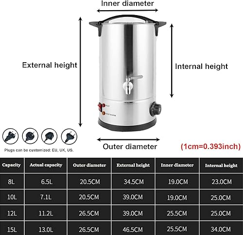 Fondeur De Cire De Bougie,8L/10L/12L/15L Grande capacité,Valve à versement Rapide,Pot Capable de Faire Fondre Tous Les Types de Cire, Le Savon,Machine Commerciale pour Fabrication - Nail Gallerys