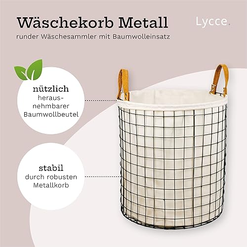 animal-design Panier à linge rond en métal tressé - Nail Gallerys