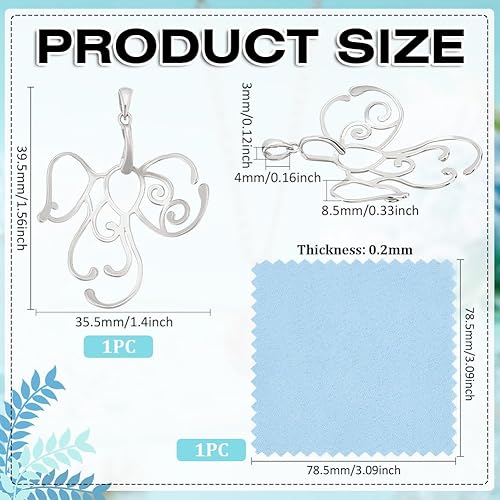 BENECREAT pendentif en Argent Sterling 925 à Griffes Irrégulières Vierge Base de Pendentif Creuse Support de Cabochon avec Chiffon de Polissage pour Pendentif Fabrication - Nail Gallerys