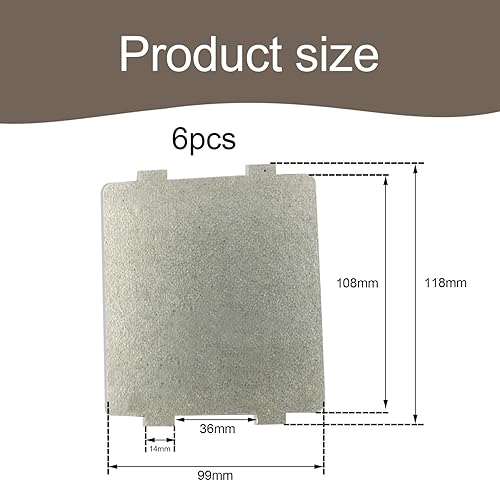 EUYKQNOI Plaque Mica Universelle pour Guide D’ondes de Micro-ondes, Plaque à Micro-ondes Couvercle de Guide D'ondes 9,9 x 10,8 cm plaque mica micro ondes (6 Pièces) - Nail Gallerys