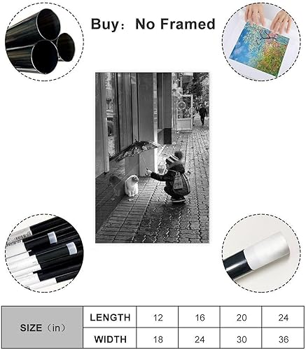 Poster sur toile Robert Doisneau 028 - Décoration murale pour salon, chambre à coucher - Style sans cadre - 30 x 45 cm - Nail Gallerys