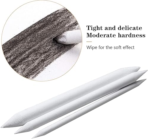 SANTOO 10 en 1 Estompe en Papier Dessin, Tortillons Estompes Dessin avec Abrasif Taille-Crayon et Gomme, Estompeur Esquisse Dédiée - Nail Gallerys