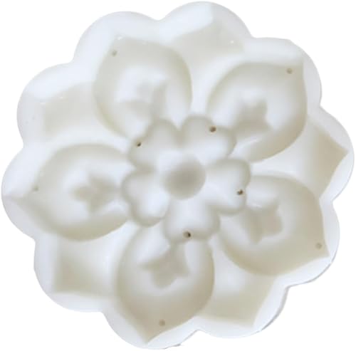 Frdun 4cs Moule à gâteau de lune pressé à la main, moule rond en forme de fleur de lotus, moule à biscuits en forme de fleur pour cuisine, salle de cuisson, hôtel - Nail Gallerys