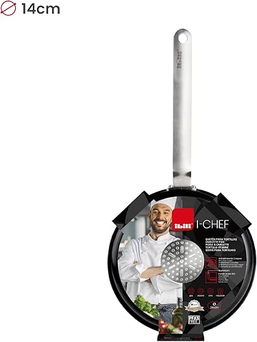 IBILI - Mini-moule à omelette aux pommes de terre I-CHEF, 14 cm, aluminium, manche en acier inoxydable, antiadhésif, adapté à l'induction, Gris Argenté - Nail Gallerys