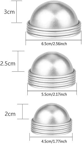 Anyasen 16 Pièces Bath Bomb Mold Moule boule de bain Métal Bombe de Bain Moule de Savon DIY Moule à Bombe de Bain kit Moule de Bombe de Bain 3 Tailles pour Bricolage Faits à la Main des savons - Nail Gallerys