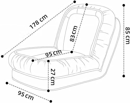 SHARPDO Fauteuil de Sol Ergonomique 5 Positions, Mousse Épaisse 27cm & Housse Lavable, Confort Ultime pour Film, Jeux, Télétravail et Détente, Chaise de Sol, Canapé Paresseux - Nail Gallerys
