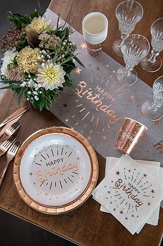 SANTEX 7214-3, Lot de 10 Gobelets HAPPY BIRTHDAY Etincelant métal Or - Nail Gallerys