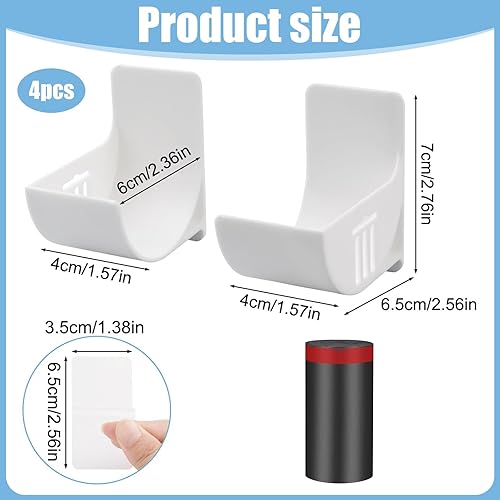 Lot de 8 supports en aluminium pour portes d'armoire - Support mural - Perforation non - Support de sac poubelle autocollant - Organiseur de cuisine - Distributeur de sacs poubelle avec un rouleau de - Nail Gallerys