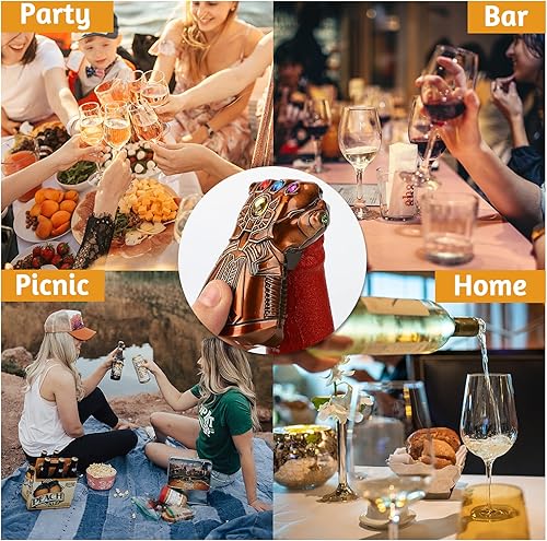 EDATOFLY Décapsuleur de Bouteilles de Gants Thanos, Décapsuleur En Forme de Gant Pour Bière pour Les Fêtes, Bars, les Hommes, les Amis - Nail Gallerys