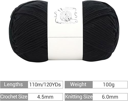 Pelote de Coton épais, 4 Pcs de Fil Tricoter Doux pour Crochet, 400G/440M, Kit Laine Démarrage pour Tricot, Crochet, Artisanat - Nail Gallerys