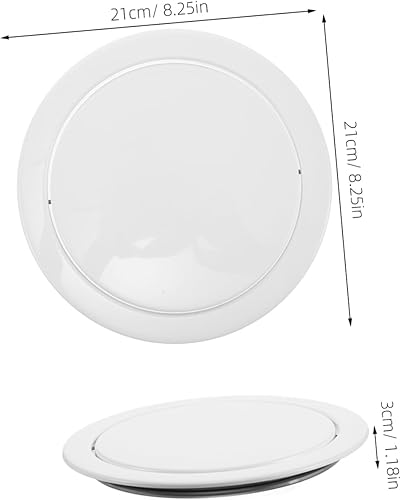 ANDRESLAD Couvercle De Poubelle De Cuisine Compact Avec Rabat Blanc Diamètre 210 Mm En Acier Inoxydable Facile À Utiliser - Nail Gallerys