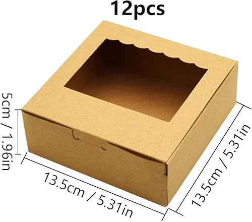 Tomedeks 12 x Boite pour Gateau en Carton,boite de gateau,boite cupcakes Boite Cupcakes Boite Gateau Boite A Cupcake Boite Transport Gateau Boîtes De Transport Pour Gâteaux En Carton Boite Cupcake - Nail Gallerys