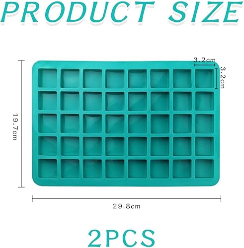 Moules Carrés De Cuisson En Silicone, 2 Pièces, Moules À Chocolat, À Bonbons, Petits Gâteaux, Accessoires De Cuisson Diy - Nail Gallerys
