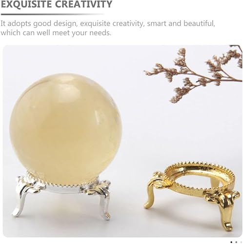 Amosfun PréSentoir à Boules En Alliage, Base De Boule De Cristal, Support De SphèRe En MéTal Doré, DéCoration IntéRieure Et De Bureau, 3.8*2.8*1.5 Cm - Nail Gallerys