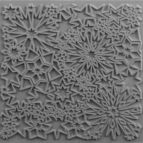 CERNIT CE95012C - Plaques à texture pour pâte à modeler - Support de création en caoutchouc, pâte polymère - Effets et reliefs spirales - Format 9x9 cm - Nail Gallerys