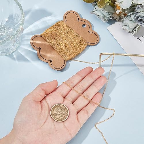 UNICRAFTALE 20m Chaînes pour Bijoux Chaînes de Câble Dorées Chaînes de Collier Soudées Chaînes Coréennes 1.5mm de Large Chaînes de Bracelet de Collier en Métal Chaînes pour la Fabrication de Bijoux - Nail Gallerys