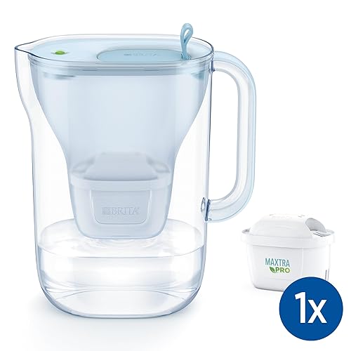 BRITA - Carafe filtrante longue durée - Style Eco Cool - 2,4L - Bleu - Comprend 1 cartouche filtrante MAXTRA PRO ALL-IN-1 - avec Cashback (uniquement en Belgique - jusqu'à 10€ remboursé) - Nail Gallerys