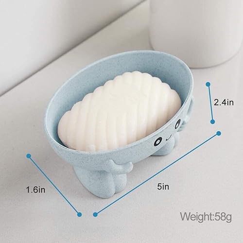 Yrzper Porte-savon mignon porte-savon pour enfants créatif beau bar plateau à savon compteur pour douche salle de bain plan de travail de cuisine (rose) - Nail Gallerys