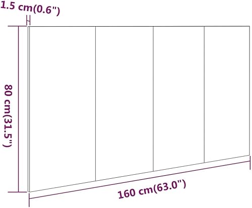 FIRBNUS Tête de Lit Chêne Sonoma 160x1,5x80 cm Bois d'ingénierie Aspect Elégant Meuble de Chambre à Coucher avec Surface Lisse Décoration Intérieure Maison Classique Facile à Assembler - Nail Gallerys