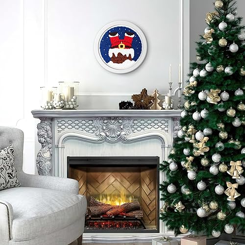 JSRQT Punch Needle Broderie Noël Christmas Crafts D'aiguilles à Poinçonner pour Adultes Débutants avec Instructions DIY Kit de Démarrage - Nail Gallerys