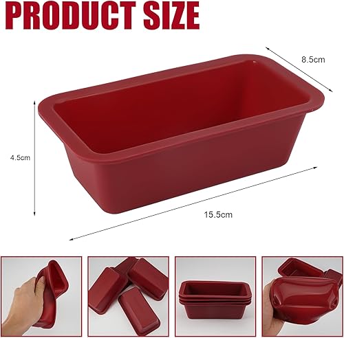 2 Pièces Moule Cake Silicone Rectangulaire,15.5x8.5x4.5cm Moule à Cake Silicone,Petit Moule a Cake à Revêtement Antiadhésif,Moule Cake Pain pour le Pain,les Toasts,les Snacks et Bien Plus Encore - Nail Gallerys