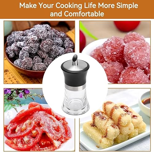 Risegun Distributeur de sucre en acrylique de 100 ml, Distributeur de Sucre, Distributeur de Sucre Moderne Avec Buse en Acier Inoxydable, Convient Pour Stocker Le Sucre Ou Le Sel Dans La Cuisine - Nail Gallerys