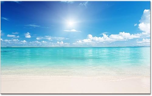 DECLINA Tableau Plexiglas MER Turquoise Turquoise - Impression Verre Acrylique Moderne Vintage - Décoration Murale pour déco Maison, Cuisine, Salon, Chambre, Bureau - 120x80 cm - Nail Gallerys