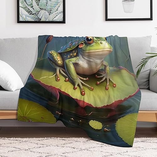 LTTTT Grenouille Couverture Canapé Chaude Couvertures Salon Douce Flannel, pour Canapé Ou Lit Convient À Toutes Les Saisons 130×180cm - Nail Gallerys
