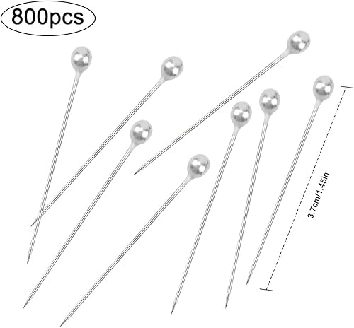 Chstarina 800 Pcs Épingles Couture Épingles Droites Épingles à Tête de Fausse Perle pour Couture Bricolage Fabrication de Bijoux Décoration Blanc - Nail Gallerys