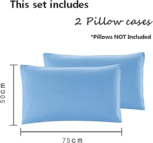 Sonia Moer Ensemble de 2 Housses d’Oreiller en Microfibre brossé Super Doux - hypoallergéniques, Respirantes, sans Repassage (Lavande) - Nail Gallerys