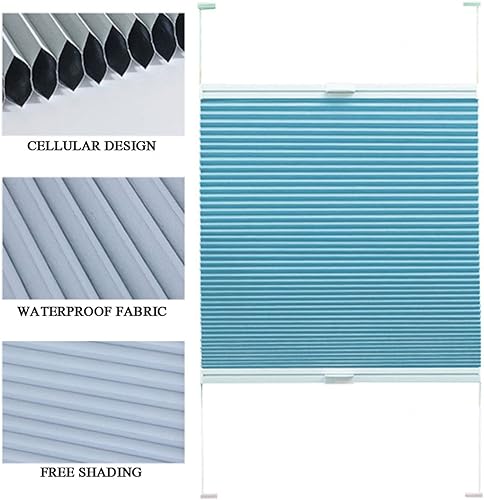 YHBZ Rideau Solaire plissé en nid d'abeille,Rideaux occultants de Haut en Bas sans Fil,Abat-Jour cellulaire occultant Escamotables,Chambre assombrit l'ombre de la Chaleur,A-65x180cm/25.6 * 70.9in - Nail Gallerys