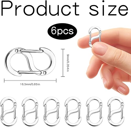6 Pièces Fermoir Bracelet Acier Inoxydable Argenté,Attache Bracelet Robuste,Fermoir Collier Acier Inoxydable à Double Ouverture,Idéal pour Création de Bijoux,Bracelets & Colliers Durables(16.5mm) - Nail Gallerys