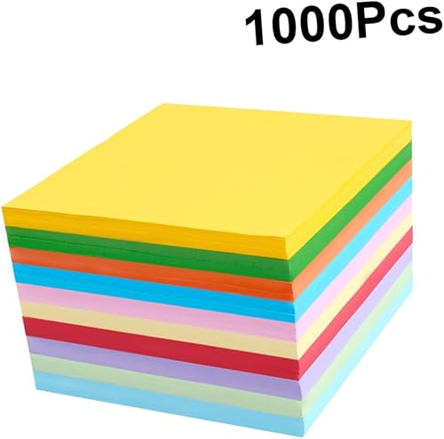 Homoyoyo 1000pièces Papier Origami Carré Double Face Pliables Pour Diy Et Projets Artistiques Couleurs Vives Pour Adultes - Nail Gallerys