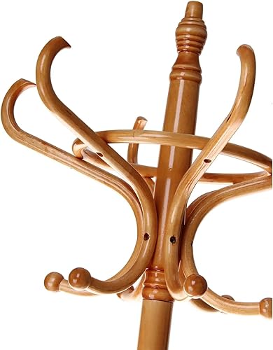 PAME 35743 Porte-Manteaux en Bois 186 x 53 cm Miel - Nail Gallerys