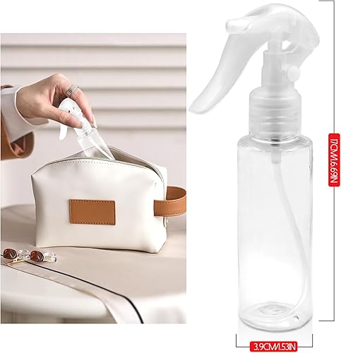 Criveple Lot de 3 flacons pulvérisateurs de 100 ml - Petits flacons pulvérisateurs réutilisables - Flacon pulvérisateur de voyage avec étiquettes entonnoir - Flacons pulvérisateurs rechargeables pour - Nail Gallerys