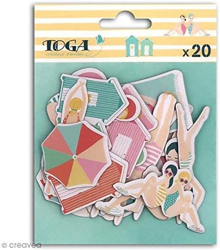 Toga Chipboards Formes Découpées, Autre, Multicolore, 11 x 14.5 x 1 cm CH84 - Nail Gallerys