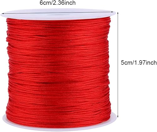 WBTY 100M X 0.8mm Nylon Chinois Noeud Cordon Queue De Rat Macramé Shamballa Fil String Rouge - Nail Gallerys