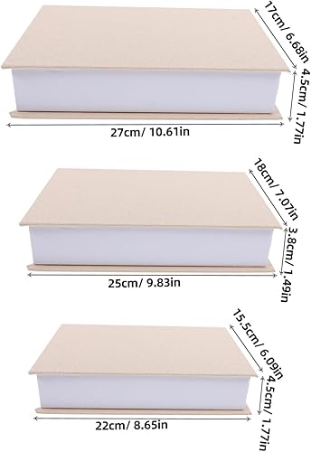 TOPPERFUN 3pièces Boîte Décorative Simili Rangement Multifonctionnel Vintage Pour Bureau Et Table Basse Décor Aesthétique De Bibliothèque - Nail Gallerys