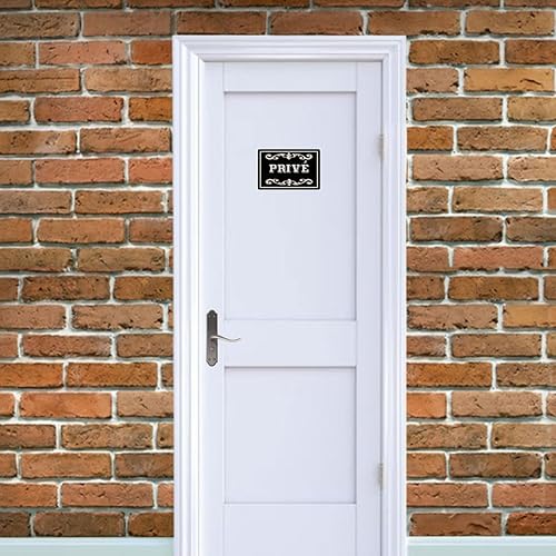 Plaque de porte en métal Privé - Nail Gallerys