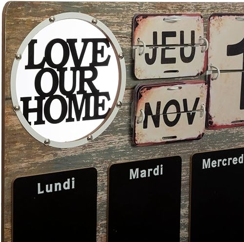 Atmosphera - Mémo Ardoise semainier 57x57 cm - Nail Gallerys