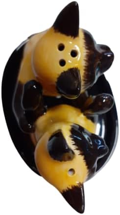 Vaisselle Salière Sel Poivre Mélange Ensemble Motif Chats siamois cuisine/maison ceramique/porcelaine 3 pieces - Nail Gallerys