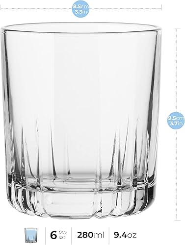 TREND FOR HOME Verre a Eau Long Drink | 340 ml | Lot de 6 | Pour Cocktail Verres Highball Pour Jus et Soda Grand Verre à Eau Tumbler | Sécurité au Lave Vaisselle | Collection Gina - Nail Gallerys