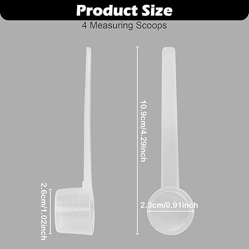 4 Pièces 5g Transparentes Cuillère à Mesurer en Plastique - Nail Gallerys