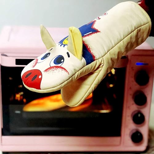 WanBeauty 1Pc Gant De Cuisson Mignon Cochon Antidérapant Anti-brûlure Cuisine Four à Micro-ondes Mitaine Pour Barbecue, Cuisson, Cuisson Au Four, Grillage, Micro-ondes, Barbecue Beige - Nail Gallerys
