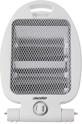 Mesko MS7710 Chauffage à Quartz Basse Consommation Chauffage Électrique d'Appoint, Radiateur Infrarouge pour salle de bain avec 2 Lampes, 2 Niveaux de Puissance, 400/800 W - Nail Gallerys