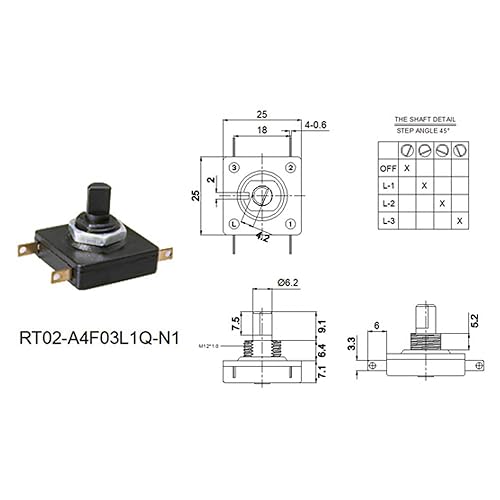 4 pièces commutateur rotatif 250V 3A,4 Position 3 Speed Universal Speed Selector Heater Control Rotary Switch Module,pour le ventilateur de télévision de la cuisinière (Type 2) - Nail Gallerys