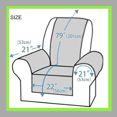 RTSFKFS Housse pour Fauteuil Relax Electrique Releveur,Housse de Fauteuil Haute élasticité pour Fauteuil inclinable 1 Places avec Poches latérales, Housses de Canapé Protection Amovibles(#25) - Nail Gallerys