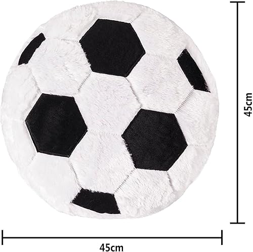 Skyearman Coussin Peluche de Football, Coussin de Football Moelleux et Doux Coussin Décoration, Créatives Anniversaire Cadeau de Fête, 45 x 45cm (Football) - Nail Gallerys