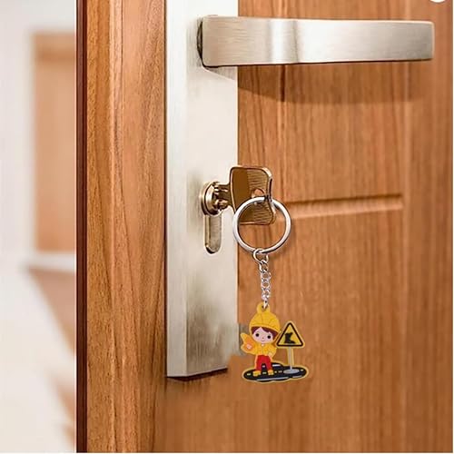 LiJuanWang Porte-clés Véhicules de Construction,8 pièces Porte Clef Enfant D'Ingénierie Cadeaux Enfants Thème Chantier en PVC,pour Fête Anniversaire Garçon Fille,Cadeau Porte-clés - Nail Gallerys